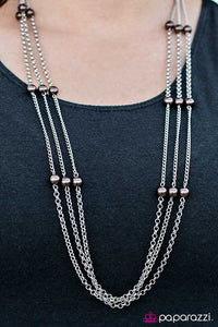 Paparazzi "Carry On" Brown Necklace & Earring Set Paparazzi Jewelry
