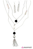 Paparazzi "Cascading Elegance" Black Necklace & Earring Set Paparazzi Jewelry