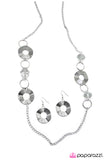 Paparazzi "Casino Nights" White Necklace & Earring Set Paparazzi Jewelry