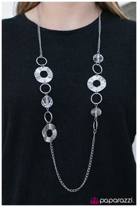 Paparazzi "Casino Nights" White Necklace & Earring Set Paparazzi Jewelry