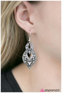 Paparazzi "Casino Royale" White Earrings Paparazzi Jewelry