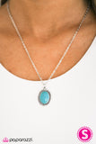 Paparazzi "Cast In SANDSTONE" Blue" Necklace & Earring Set Paparazzi Jewelry