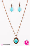 Paparazzi "Cast In SANDSTONE" Copper" Necklace & Earring Set Paparazzi Jewelry