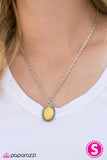 Paparazzi "Cast In SANDSTONE" Yellow" Necklace & Earring Set Paparazzi Jewelry