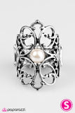 Paparazzi "Castles and Chariots - White" ring Paparazzi Jewelry