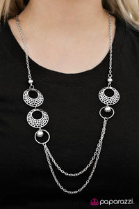 Paparazzi "Casual Fridays" Silver Necklace & Earring Set Paparazzi Jewelry