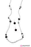 Paparazzi "Casually Dating" Black Necklace & Earring Set Paparazzi Jewelry