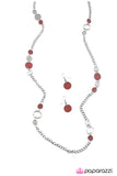 Paparazzi "Casually Dating" Red Necklace & Earring Set Paparazzi Jewelry