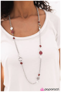 Paparazzi "Casually Dating" Red Necklace & Earring Set Paparazzi Jewelry