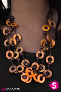 Paparazzi "Catch and Release" Orange Necklace & Earring Set Paparazzi Jewelry