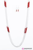 Paparazzi "Catching Fire" Red Necklace & Earring Set Paparazzi Jewelry