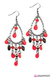 Paparazzi "Catch of The Day - Red" earring Paparazzi Jewelry