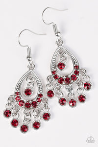 Paparazzi "Catch Some Sparkle" Red Earrings Paparazzi Jewelry