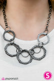Paparazzi "Cave Couture" Black Necklace & Earring Set Paparazzi Jewelry