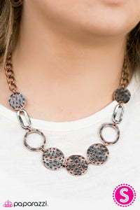 Paparazzi "Cave Craze" Copper Necklace & Earring Set Paparazzi Jewelry