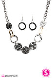 Paparazzi "Cave Craze" Black Necklace & Earring Set Paparazzi Jewelry