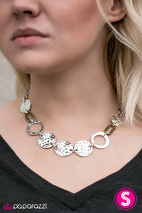 Paparazzi "Cave Craze" Silver Necklace & Earring Set Paparazzi Jewelry