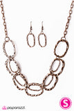 Paparazzi "Cave Of Wonders" Copper Necklace & Earring Set Paparazzi Jewelry