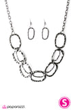 Paparazzi "Cave Of Wonders" Black Necklace & Earring Set Paparazzi Jewelry