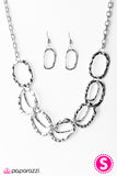 Paparazzi "Cave Of Wonders" Silver Necklace & Earring Set Paparazzi Jewelry