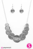 Paparazzi "Cave Rules" Silver Necklace & Earring Set Paparazzi Jewelry