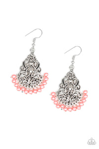 Paparazzi "BAROQUE The Bank" Orange Earrings Paparazzi Jewelry