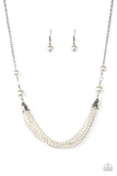 Paparazzi "One-Woman Show” White Necklace & Earring Set Paparazzi Jewelry