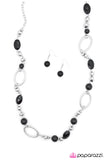 Paparazzi "Celebrity" Black Necklace & Earring Set Paparazzi Jewelry