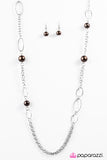 Paparazzi "Celebrity Gossip" Brown Necklace & Earring Set Paparazzi Jewelry