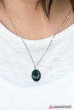 Paparazzi "Center Of The Earth" Green Necklace & Earring Set Paparazzi Jewelry