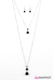 Paparazzi "Central SPARK" Black Necklace & Earring Set Paparazzi Jewelry