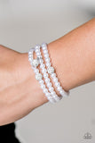 Paparazzi "Certainly Cinderella - White" bracelet Paparazzi Jewelry