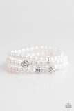 Paparazzi "Certainly Cinderella - White" bracelet Paparazzi Jewelry