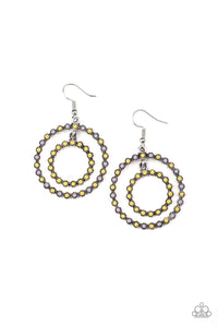 Paparazzi VINTAGE VAULT "Vibrant Venture" Yellow Earrings Paparazzi Jewelry