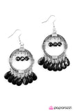 Paparazzi "Cha-Cha-Cha" Black Earrings Paparazzi Jewelry