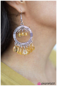 Paparazzi "Cha-Cha-Cha" Yellow Earrings Paparazzi Jewelry