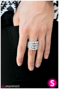 Paparazzi "Cha-Ching" White Ring Paparazzi Jewelry