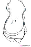 Paparazzi "Chain of Fools" Blue Necklace & Earring Set Paparazzi Jewelry