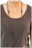 Paparazzi "Chain of Fools" Blue Necklace & Earring Set Paparazzi Jewelry