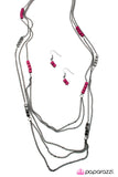 Paparazzi "Chain of Fools" Pink Necklace & Earring Set Paparazzi Jewelry