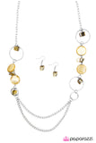 Paparazzi "Chalk It Up" Brown Necklace & Earring Set Paparazzi Jewelry