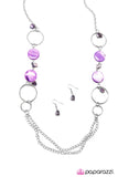 Paparazzi "Chalk It Up" Purple Necklace & Earring Set Paparazzi Jewelry