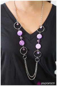 Paparazzi "Chalk It Up" Purple Necklace & Earring Set Paparazzi Jewelry