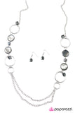 Paparazzi "Chalk It Up" Silver Necklace & Earring Set Paparazzi Jewelry