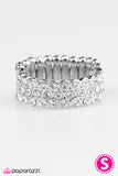 Paparazzi "Champagne and Candlelight" White Ring Paparazzi Jewelry