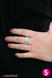 Paparazzi "Champagne and Candlelight" White Ring Paparazzi Jewelry