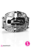 Paparazzi "Champion Buckle" Black Ring Paparazzi Jewelry