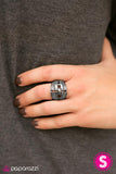 Paparazzi "Champion Buckle" Black Ring Paparazzi Jewelry