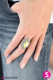 Paparazzi "Champion Sparkle" Yellow Ring Paparazzi Jewelry