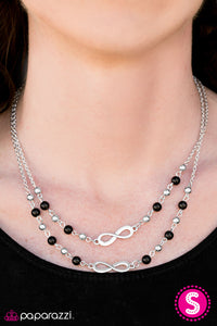 Paparazzi "Chance Of A Lifetime" Black Necklace & Earring Set Paparazzi Jewelry